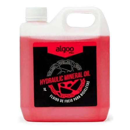Óleo Mineral Algoo Fluido Hidráulico 1 litro Para Freio à Disco Shimano Absolute GTA