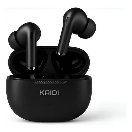 Fone de Ouvido Original 13 Bluetooth 5.4 Kaidi TWS Sem fio potente kd-767 com borrachinha PRETO