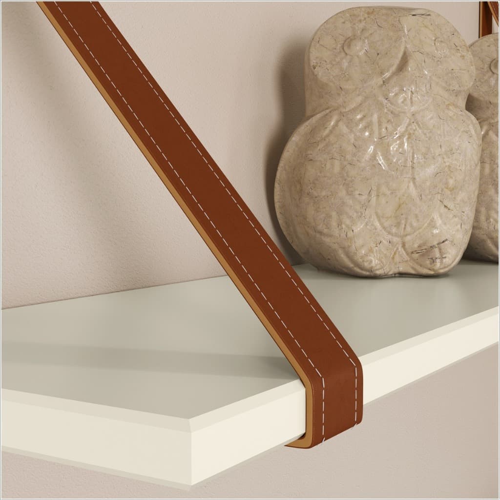 Kit 2 Prateleiras Nichos MDF 90x20x30cm com Suporte Decorativo Várias Cores Matic Móveis