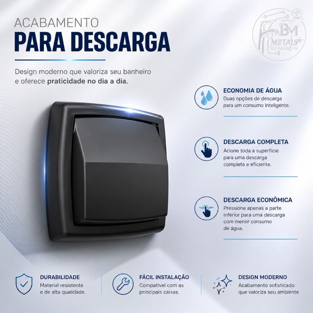 acabamento para válvula de descarga deca hydra max preta