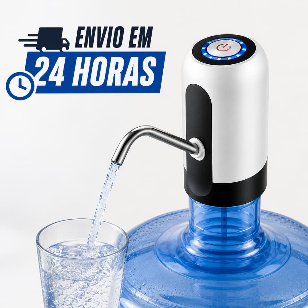 Bomba Elétrica para Galão de Água Recarregável USB Dispenser Automático Universal Garrafão 10L 20L Bebedouro Portátil