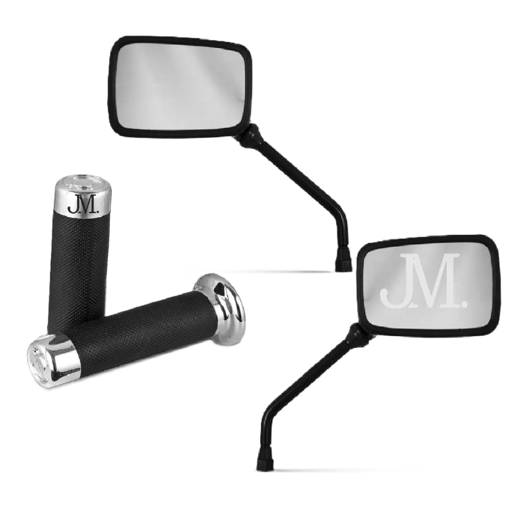 Kit Reposição Par de Retrovisor Modelo Original E Manopla Universal Moto 22mm 7/8 Pro Tork