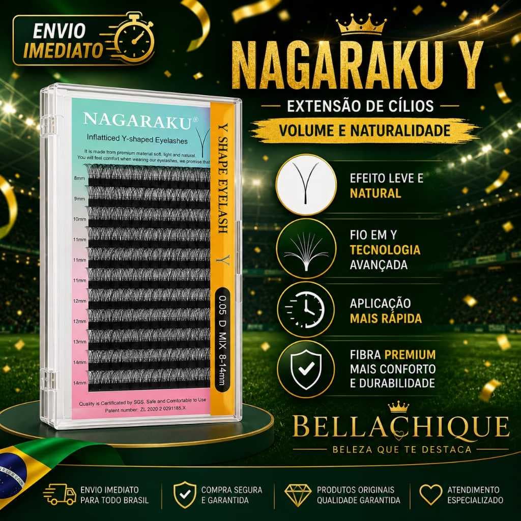Cílios Nagaraku Y Volume Brasileiro Mix e Individual C D Alongamento Extensão Cílios Maquiagem