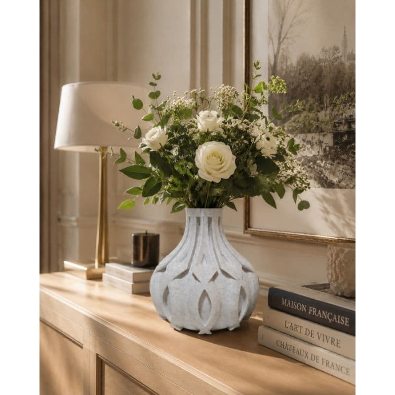 Vaso Decorativo Linseshort - Decoração  Casa  Sala  Quarto  Banheiro  Escritório