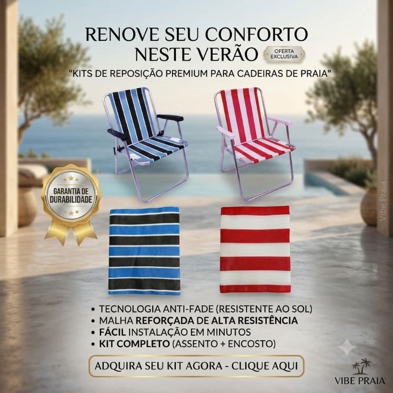 Refil para cadeira de praia com as cores do seu time do coração NAO serve para cadeira Reclinavel