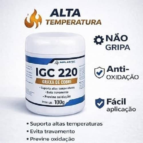 Graxa De Cobre Condutiva IGC 220 100g Para Contatos Elétricos Impressoras Implastec