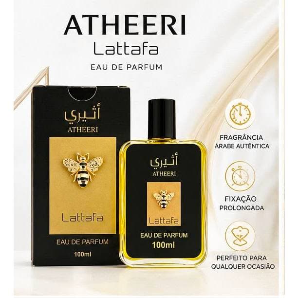 Perfume Árabe Atheeri Lattafa Eau de Parfum 100ml Unissex Longa Duração Fragrância Premium