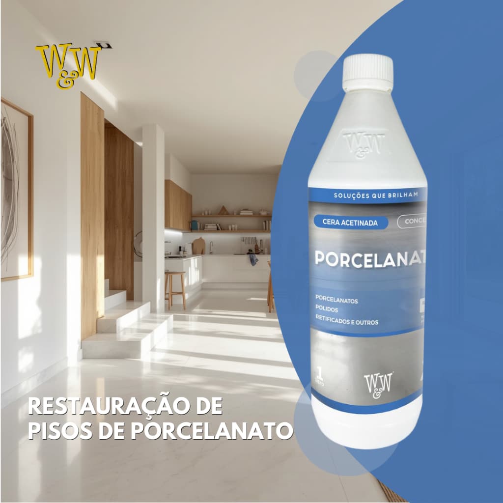 Cera Para Piso Frio Resistente W&w Acetinada 1 Litro
