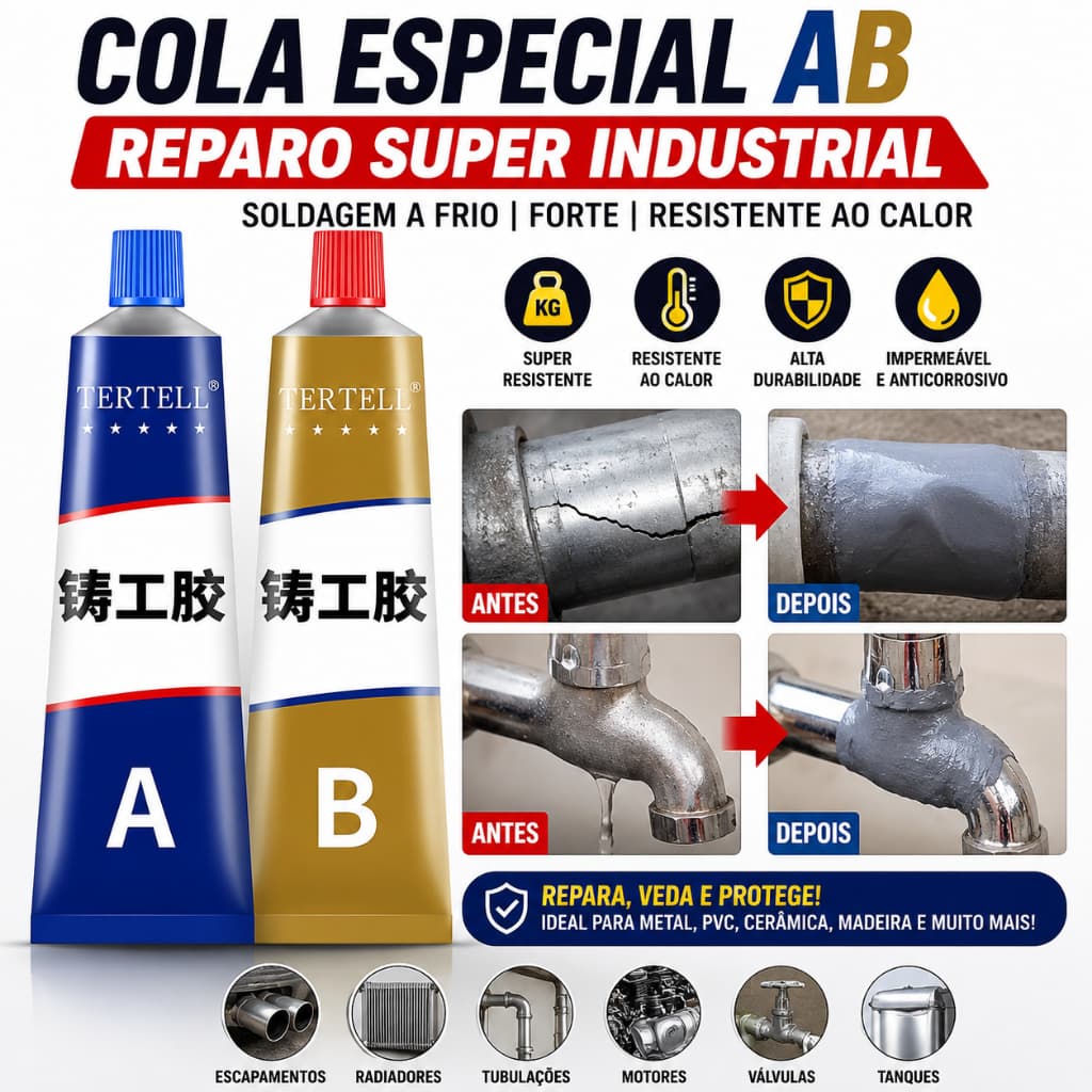 Cola Especial AB De Reparo Super Industrial Ferramenta De Fundição Mágica Forte Selante Soldagem a Frio Resistente Calor