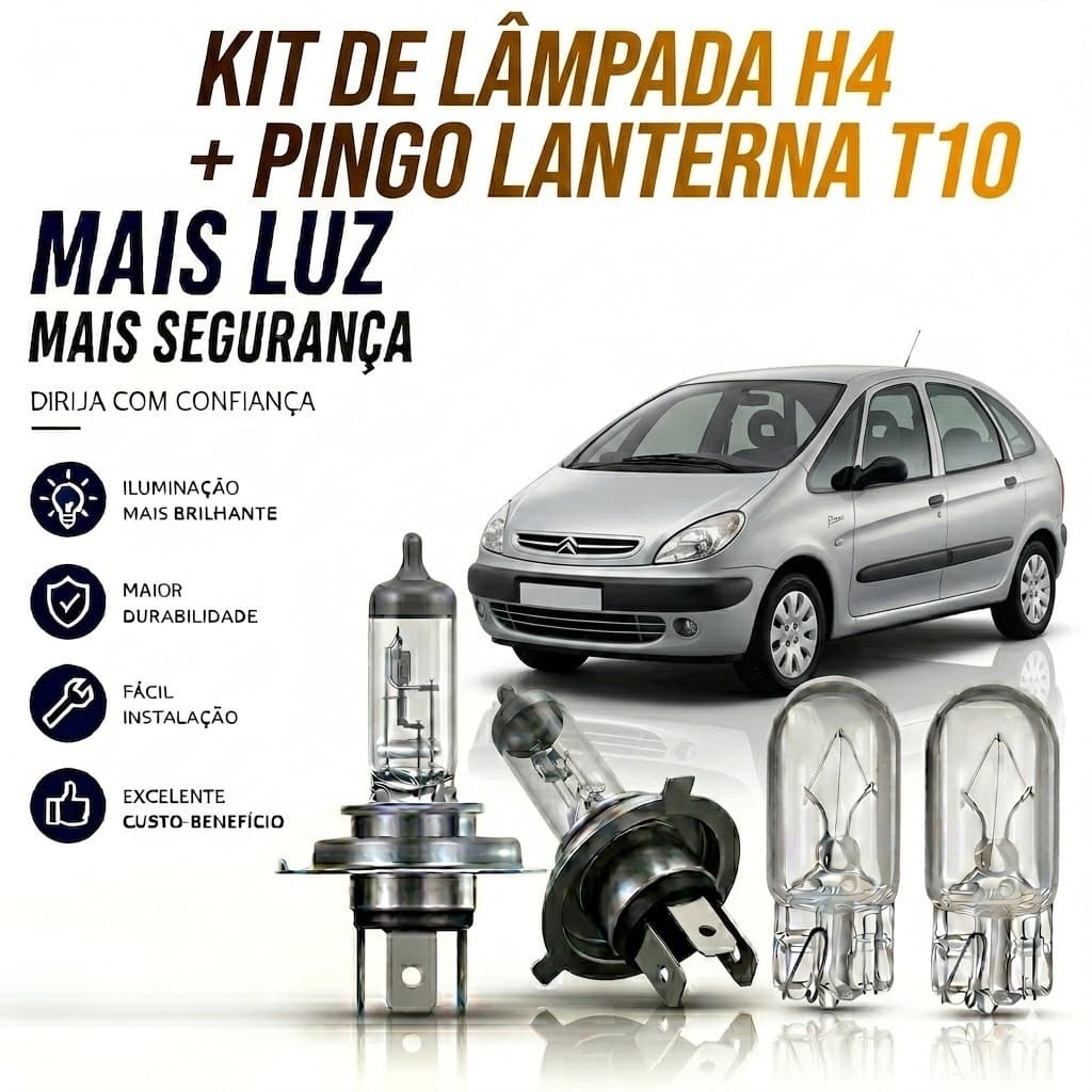 Lampada farol BAIXO / ALTO + LANTERNA CITROEN XSARA PICASSO1996 ATÉ 2012