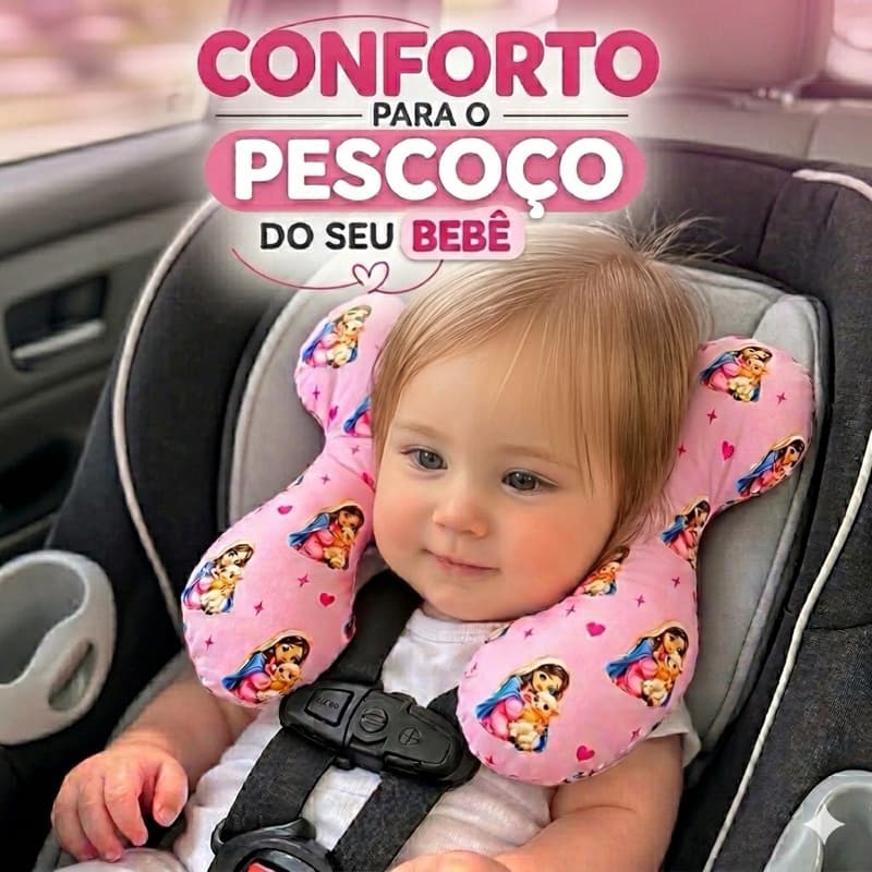 Almofada de Pescoço Bebê com Apoio de Cabeça para Cadeirinha bebe conforto