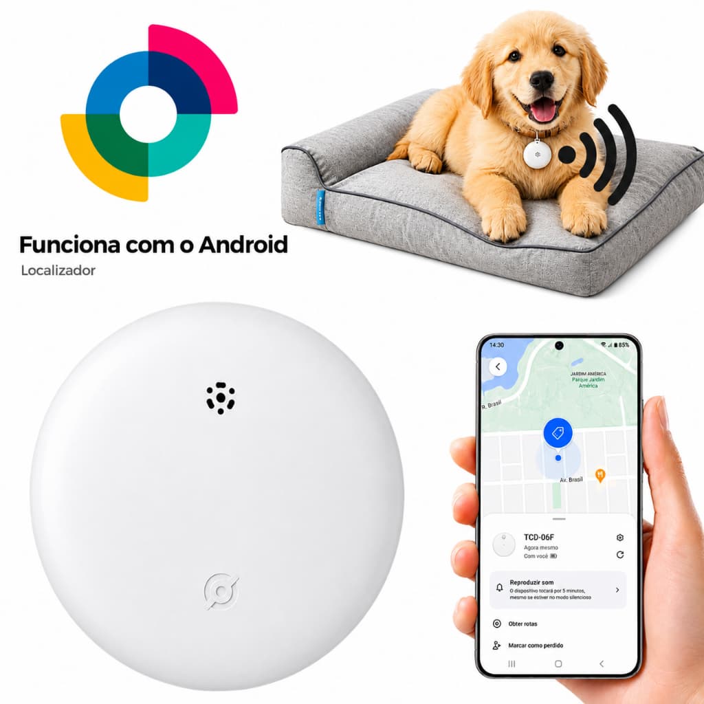 Smart Air Tag Android Rastreador Bluetooth | Localizador App Objetos Chaves - Pet Mala - Carro - Moto