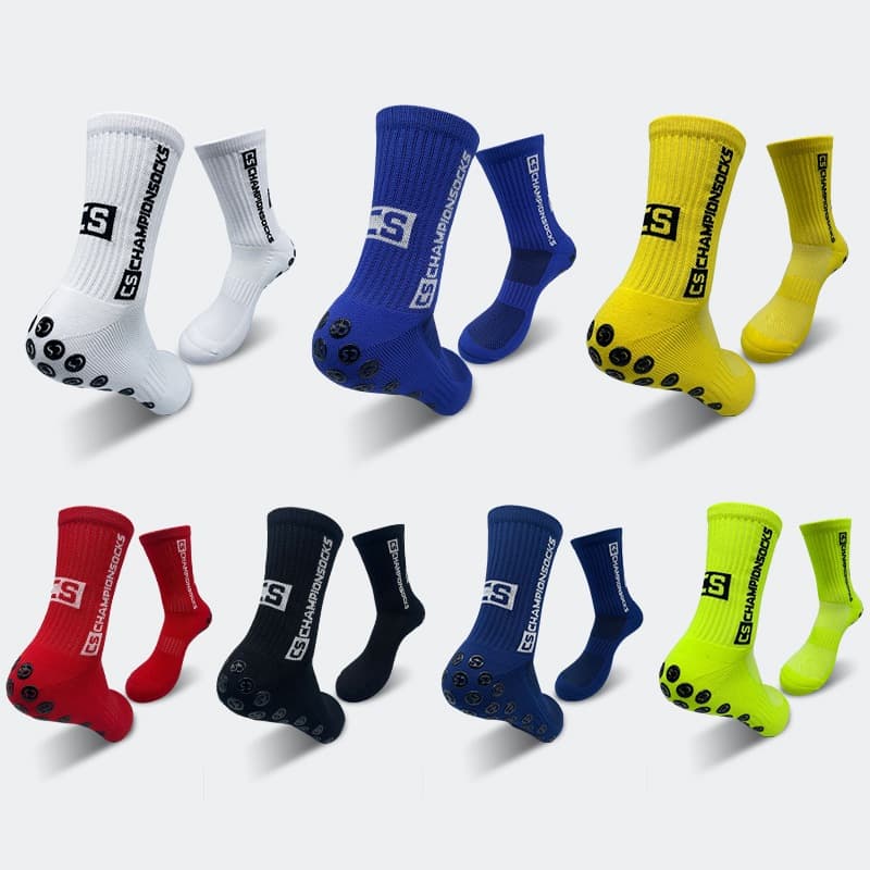 100 pares de FS novas meias de futebol anti-slip silicone