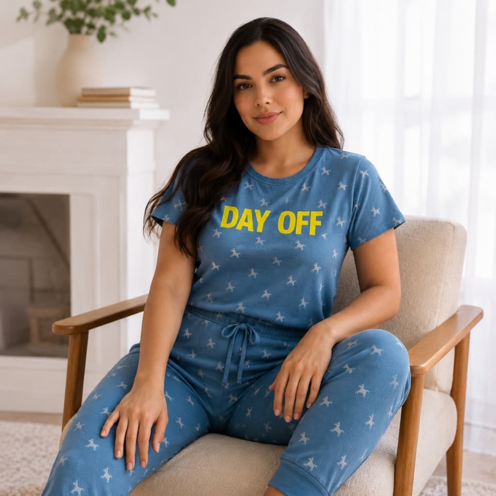 Conjunto Pijama Feminino Adulto Manga Curta Calça Comprida Suede Confortável Moda Linha Noite