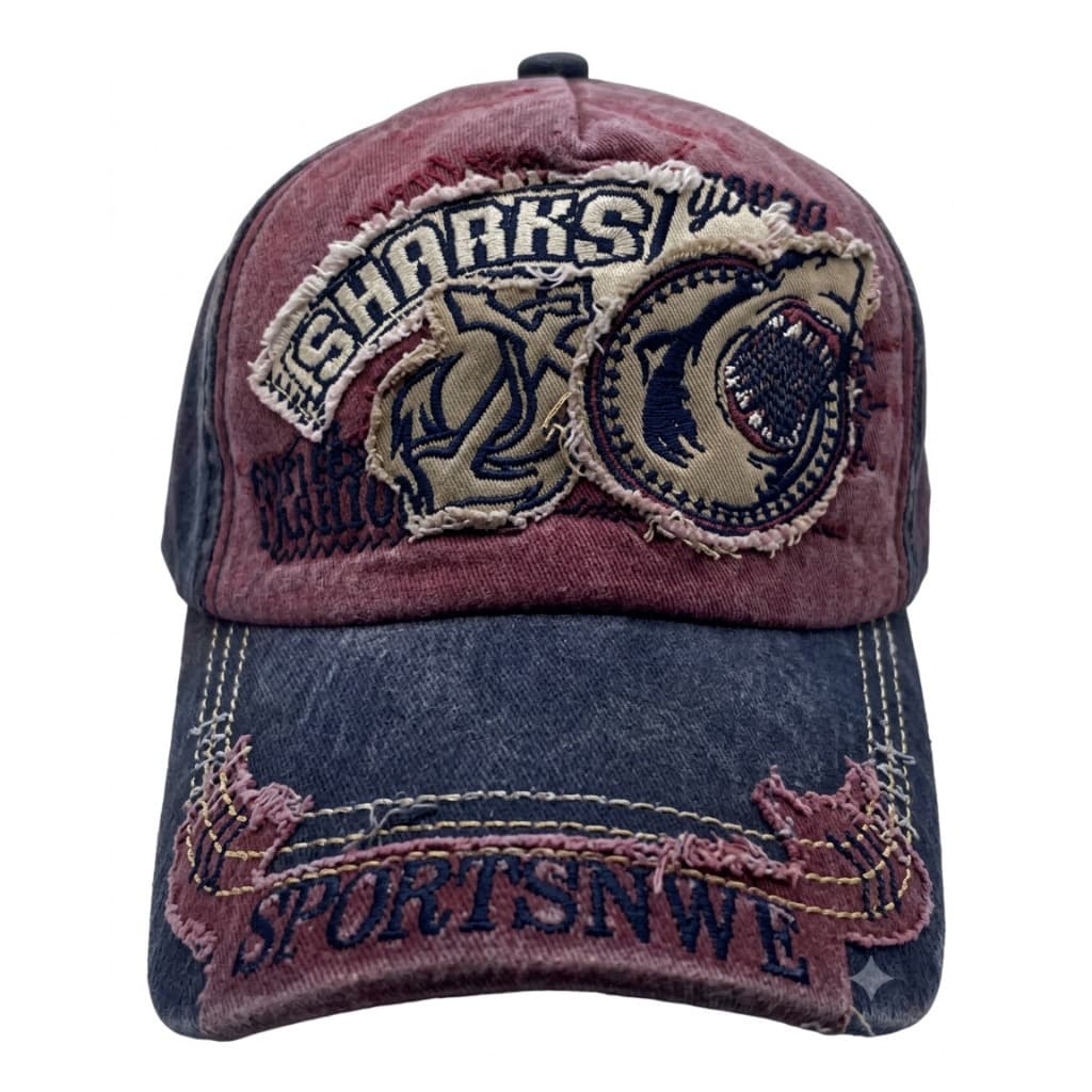 Bone Aba Curva Snapback Vintage Shark Tubarão.