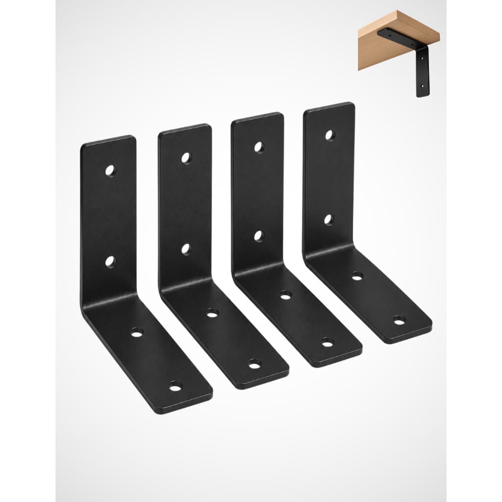 8 Mão Francesa Invertida Suporte Para Prateleira 30x10x3.8cm