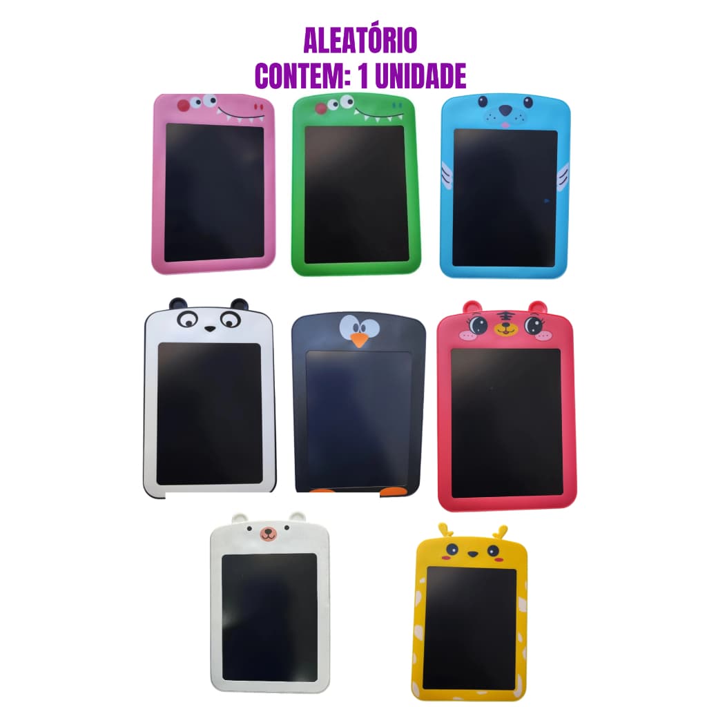 Lousa Mágica Infantil Animal Gato Sapo Cachorro Dinossauro Elefante Tablet LCD Desenhar Escrever