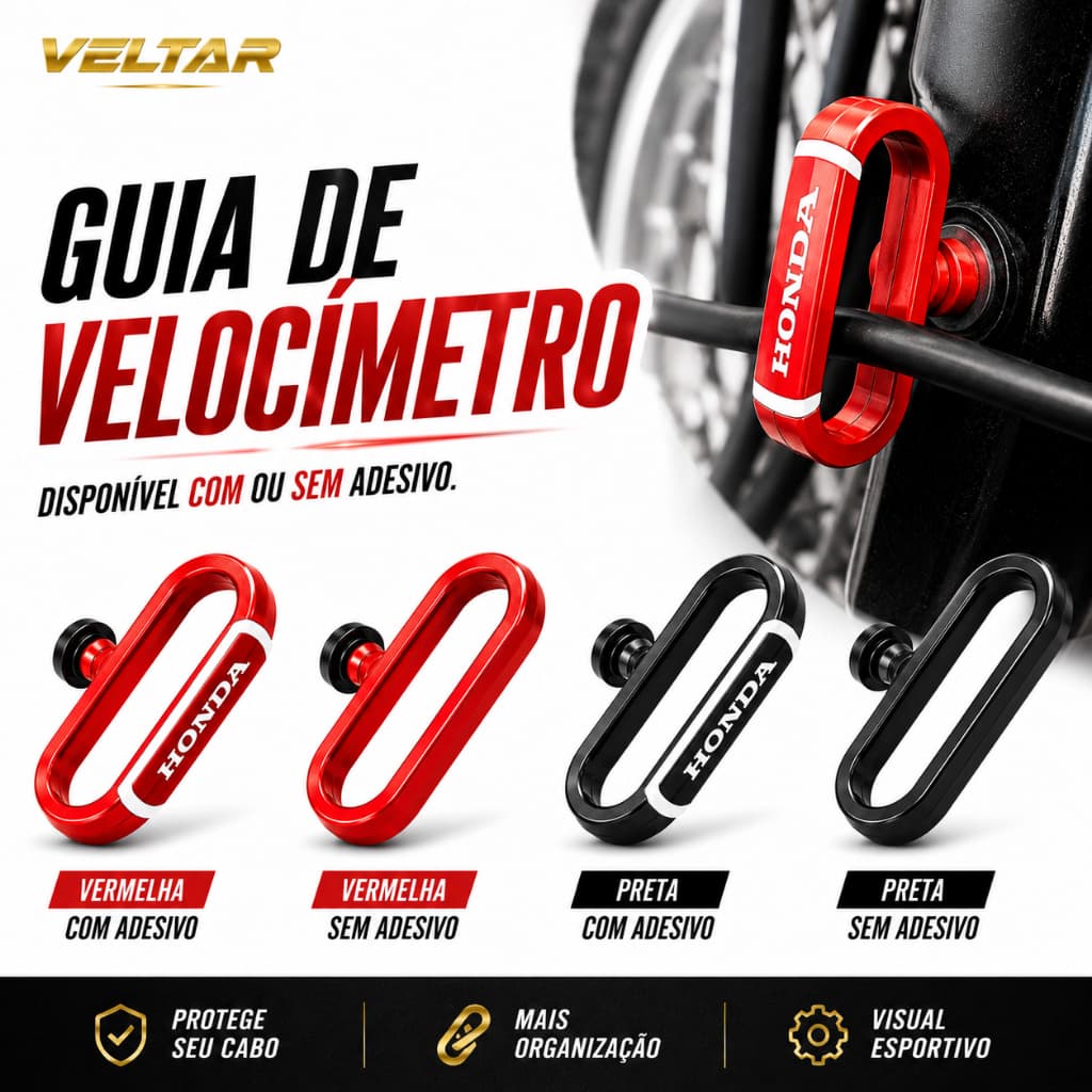 Guia Cabo Velocímetro Universal ( Titan Bros Fan Cargo Start ) (adesivo removível)