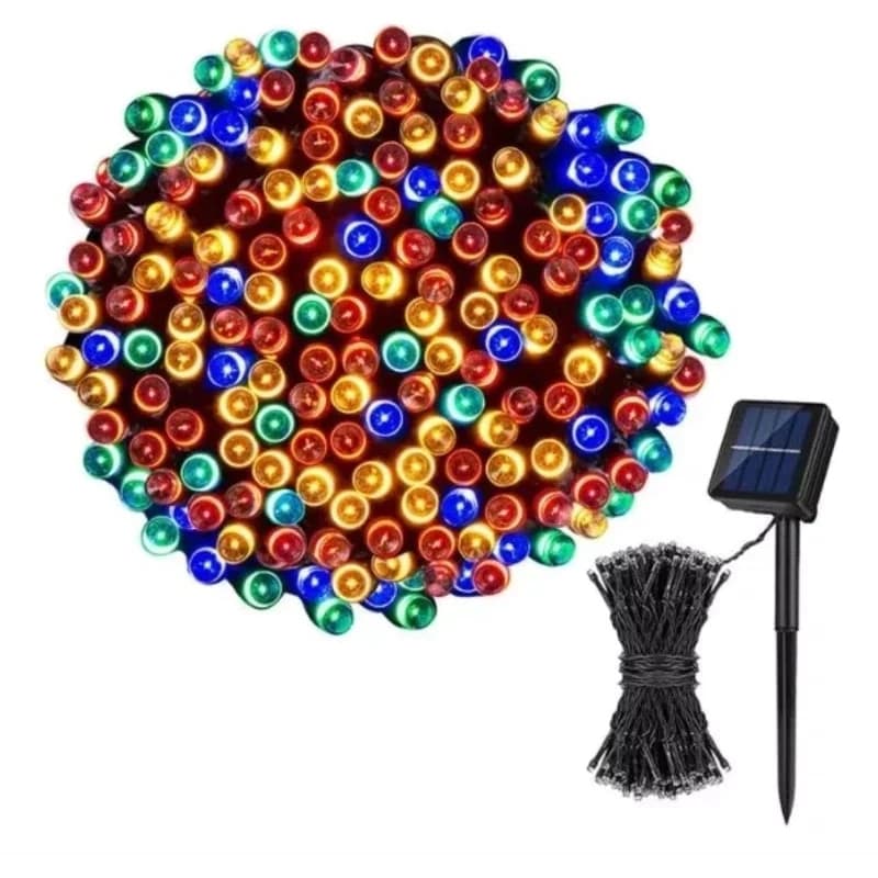 Leds Solares 12M EXTERNOS 100 LEDs, classificação IP65 USE Natal Externo Fixo Pátio Externo Original