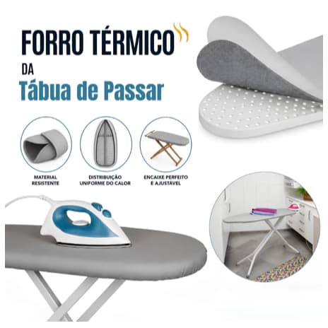 Forro Térmico da Tabua de Passar Roupas Com Espuma Universal Porto Pel