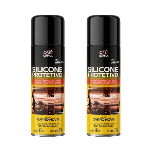 Silicone Spray Para Borrachas De Portas E Canaletas - Carro Novo - 2 UNIDADES
