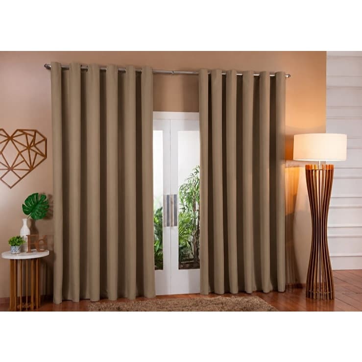 Cortina Porta Balcão Blackout Em Tecido 2,00x2,20 Sala Quarto