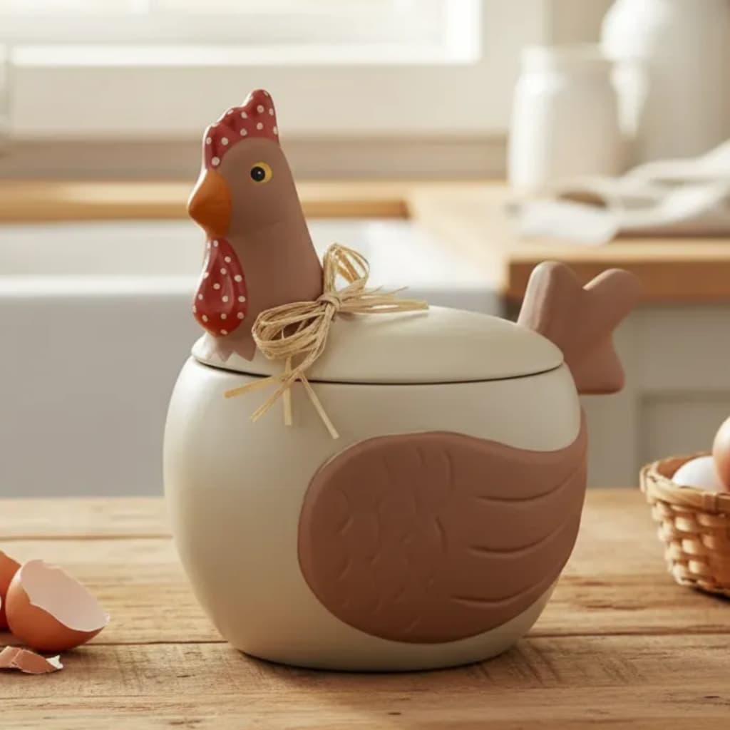 GALINHA DECORATIVA ENFEITEDE COZINHA EM CERAMICA PORTA OBJETOS