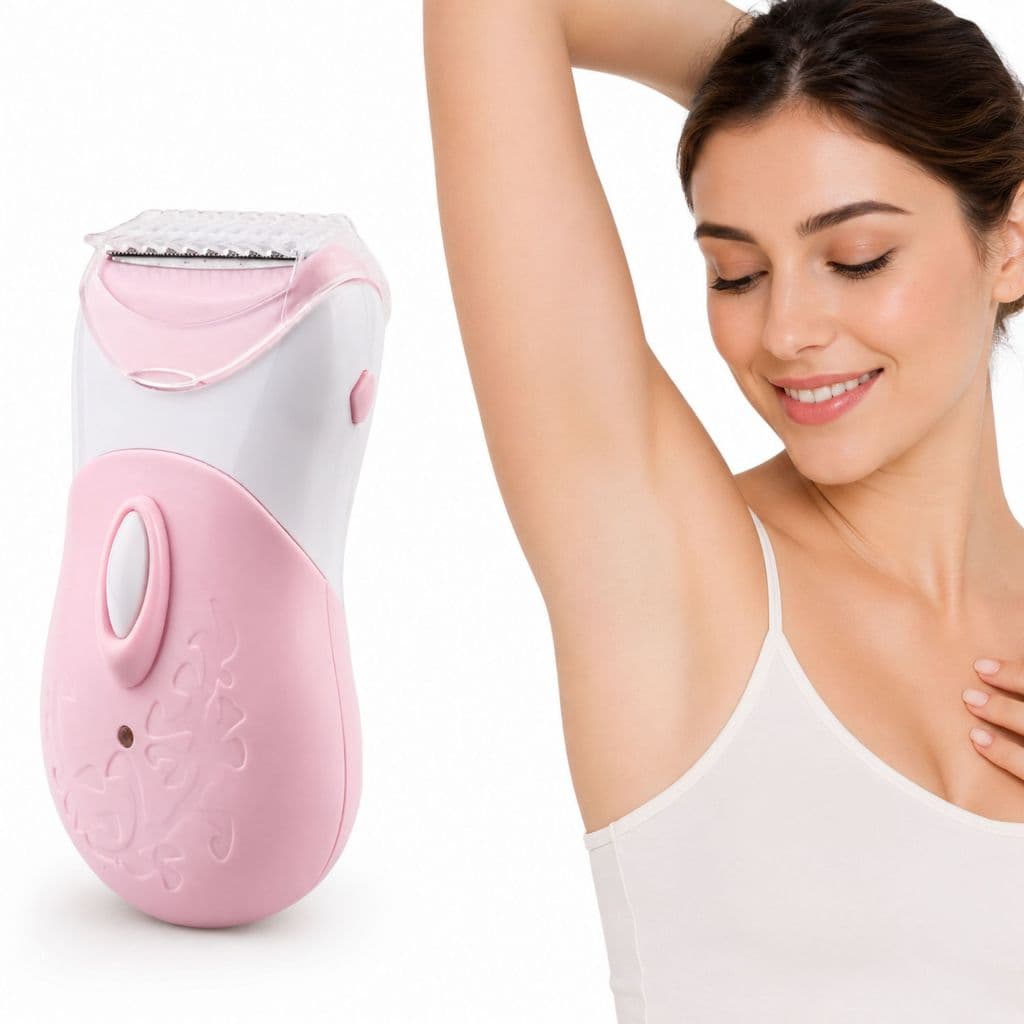 Depilador Eletrico Feminino Aparador Sem Dor Portátil Rosa