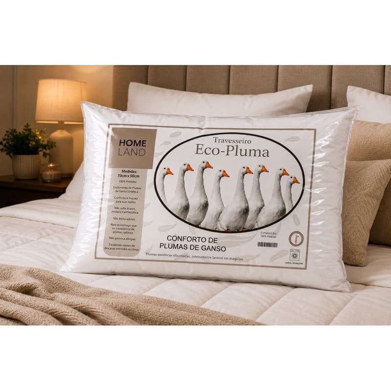 TRAVESSEIRO ECO-PLUMA HOME LAND 70x50cm