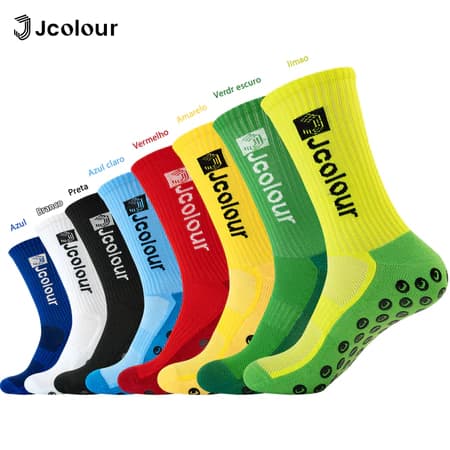 Meias Cano Alto Lisas Jcolour Kit 5 Pares Unissex Homem e Mulher, Confortáveis Anti-Suor para Rotina