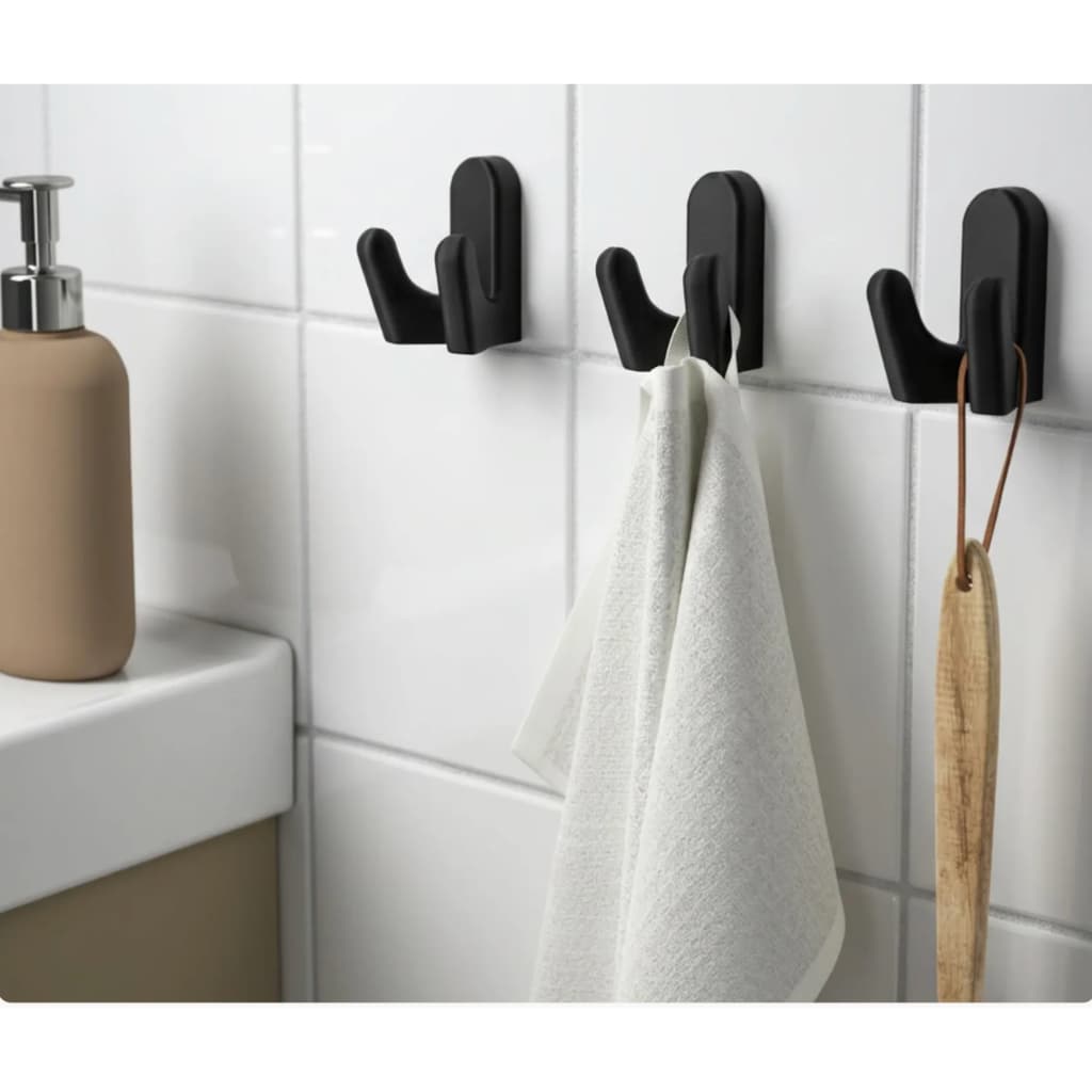Kit Ganchos Suporte Resistente Com Fita Dupla Face Ou ParafusosToalhas Roupas Acessórios (Alta Fixação)