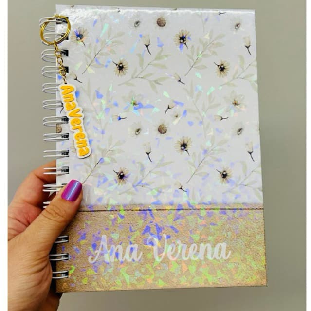 Agenda PERMAMENTE e CHAVEIRO personalizados com nome