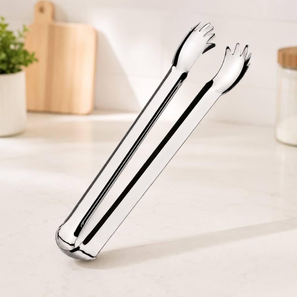 Pegador Multiuso Em Aço Inox 18cm Para Saladas Massas Frios Churrasco E Servir
