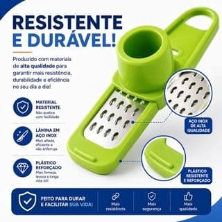 Ralador de Alho Inox Mini Ralador Multifuncional com Protetor Noz Moscada Gengibre