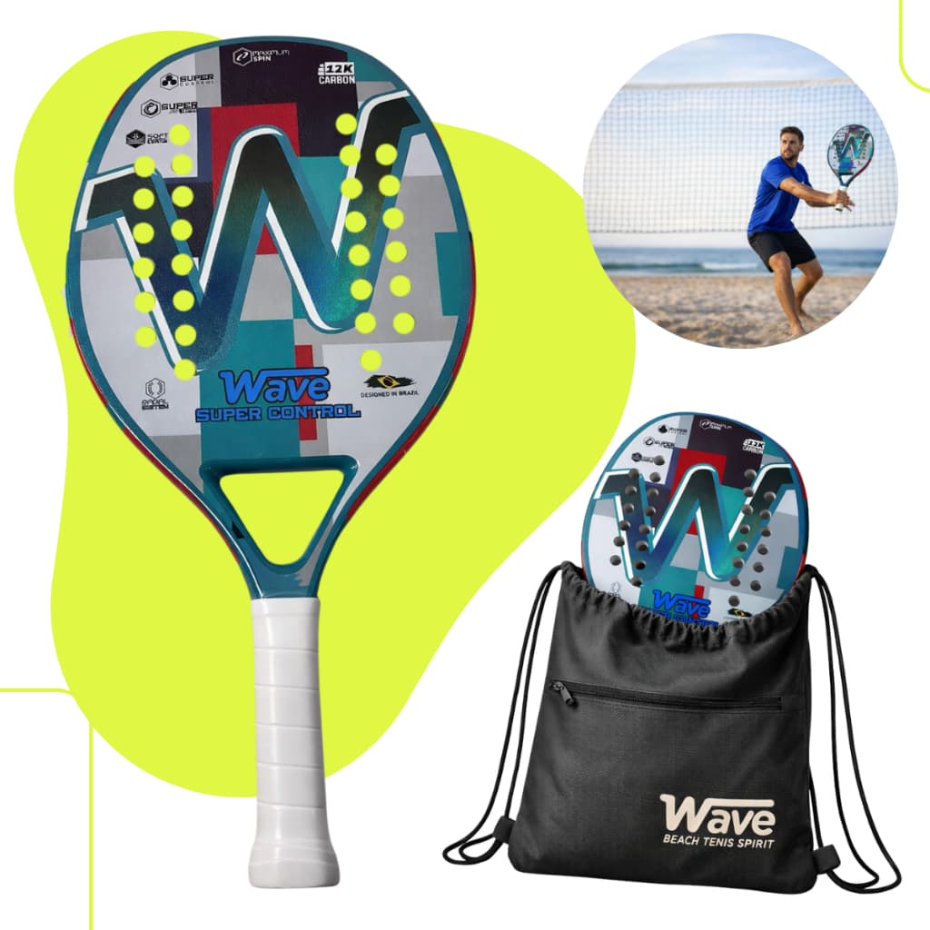 Raquete Beach Tennis Wave Super Control Carbono 12k