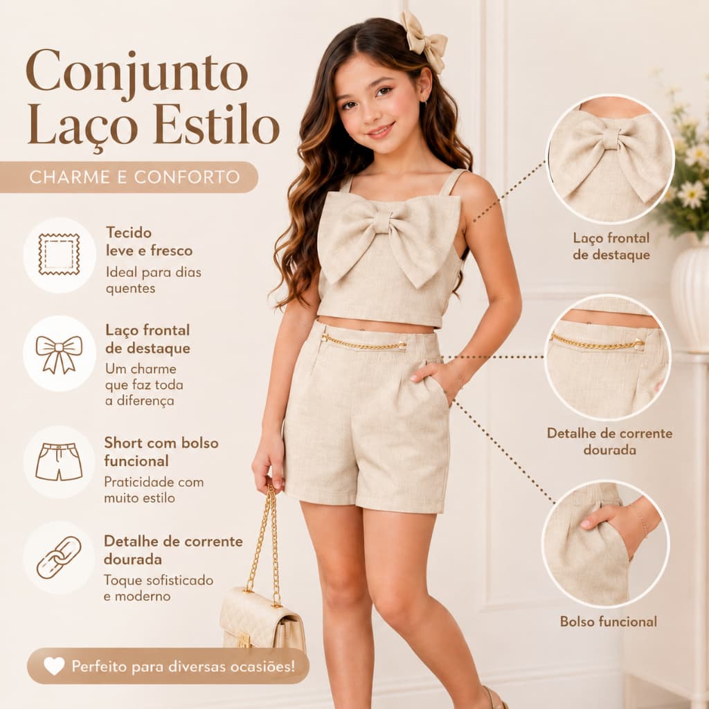 Conjunto Menina com Laço + Short saia Modinha ENVIO IMEDIATO !!!