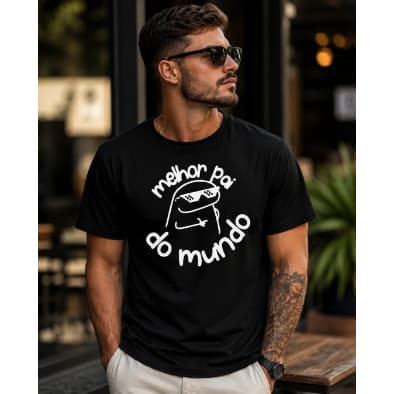 Camiseta "Melhor Pai do Mundo" – Estilo e Conforto em Cada Detalhe- dia dos pais