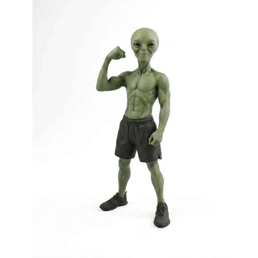 estatueta de alienígena musculoso! Fitnees