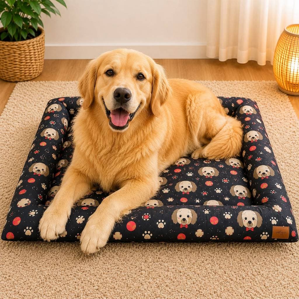 Cama Pet Grande 90x65 para Cães Médios e Grandes Super Macia Lavável e Confortável