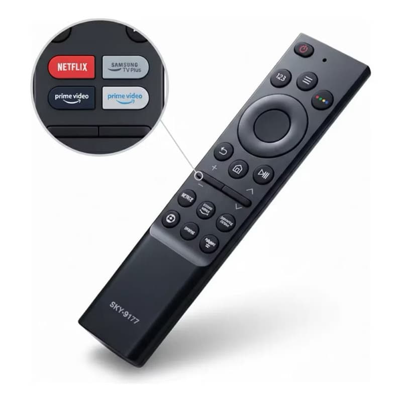 Controle Remoto Compatível Para Smart TV Samsung Com Atalhos Netflix Prime Video SKY-9177