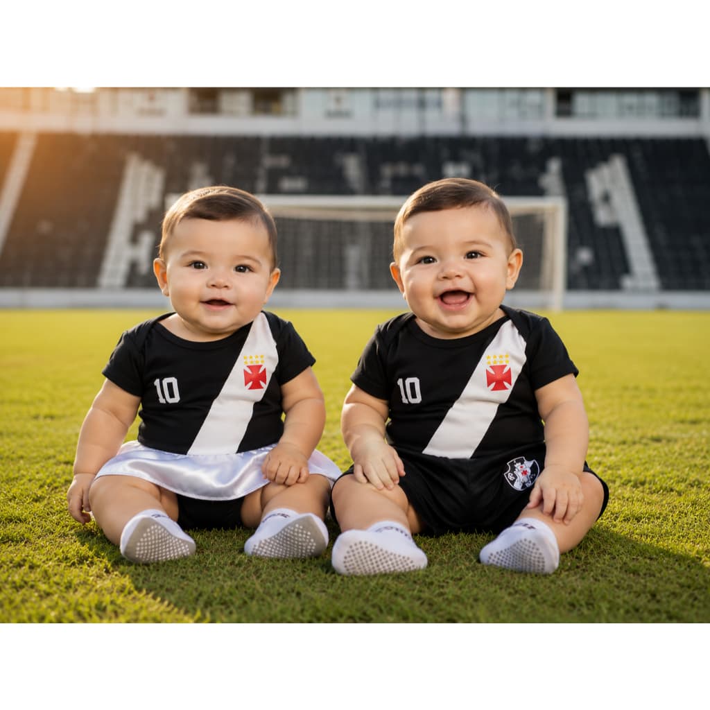 Body Infantil Bebê Infantil VASCO Mêsversário Temático Gigante da Colina Promoção