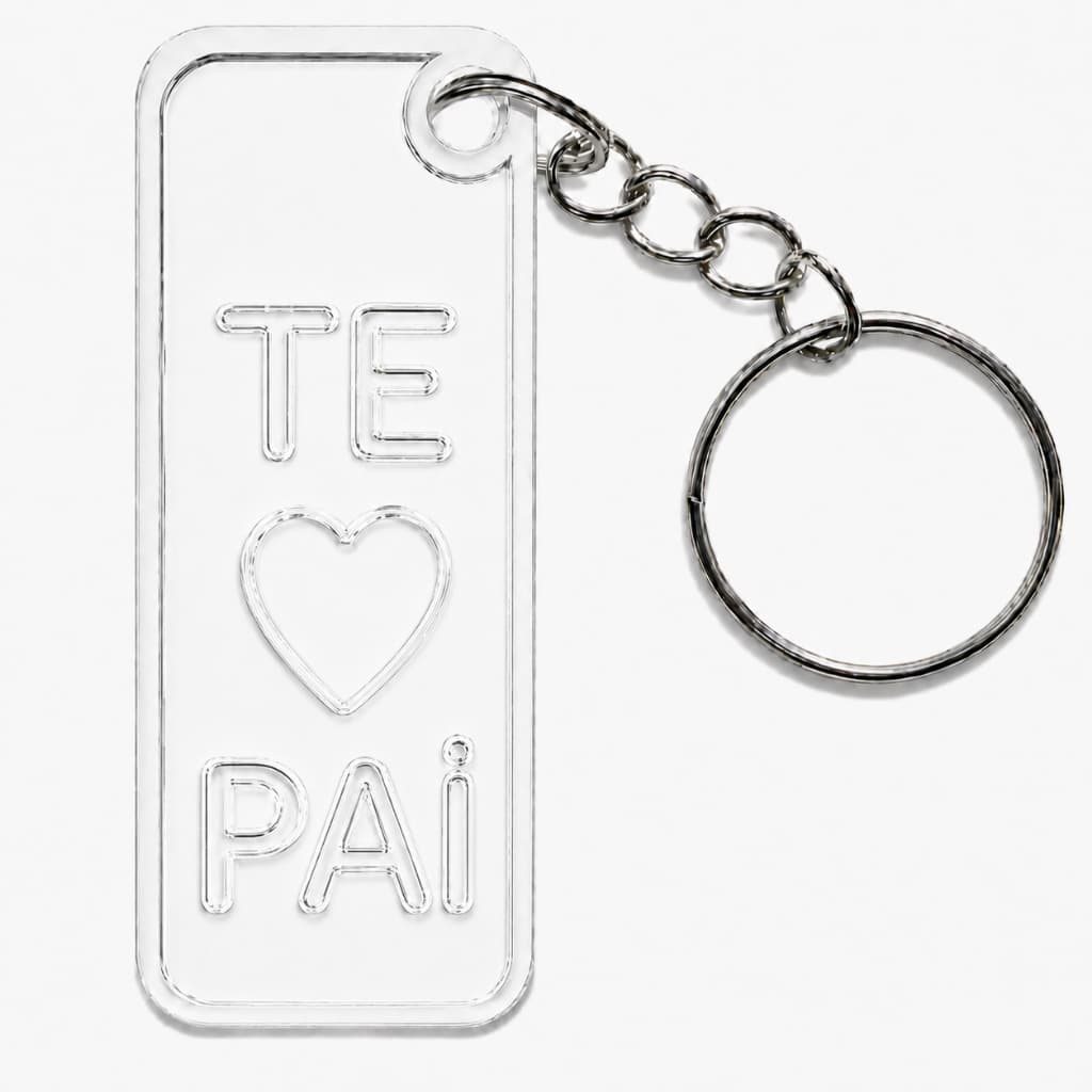 Chaveiro Te Amo Pai Dia dos Pais Acrílico Cristal Lembrancinha