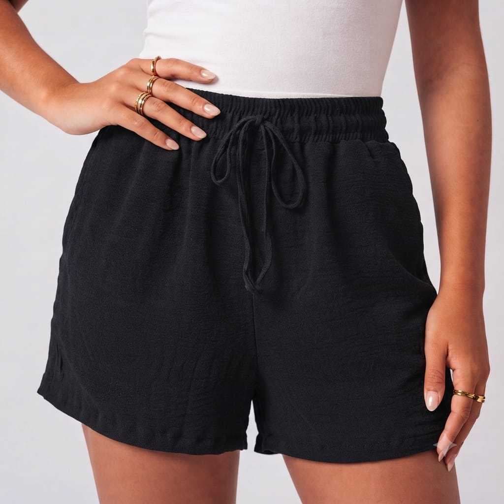 Kit 2 Short Tecido Duna - Short Feminino Soltinho Tendência Feminina do Verão