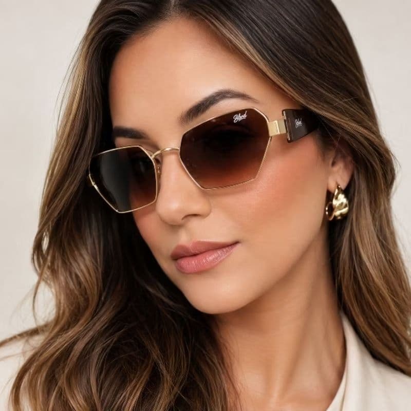 Óculos de sol feminino Blend B-01 blogueira várias cores com case da marca