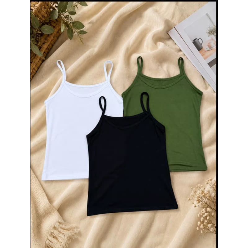 Kit Blusinhas Feminina Regatinhas Alças Finas Sem Bojo Básica