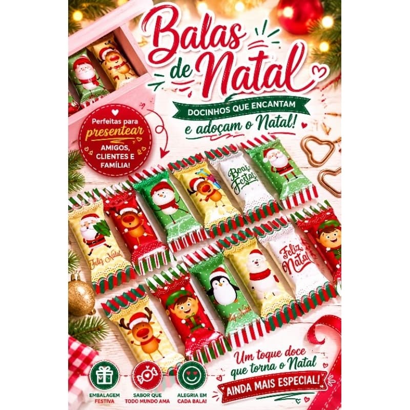 Balas Personalizadas de Natal – Um Doce Presente para Encantar!