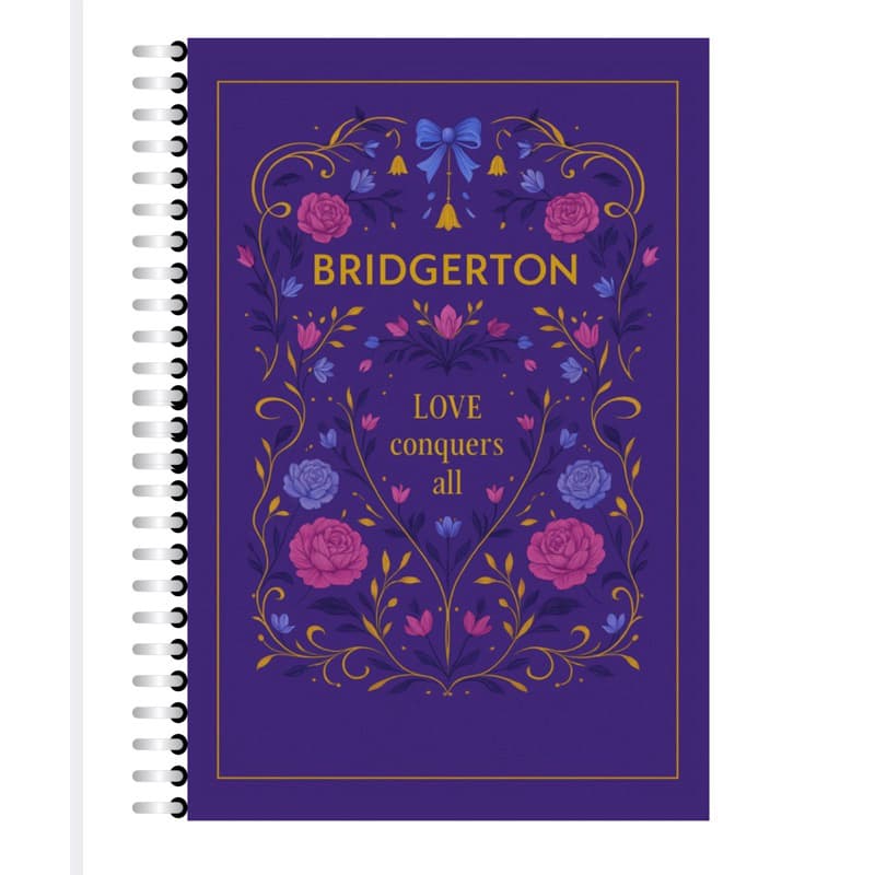 Caderno Universitário Bridgerton Personalizado 80 folhas