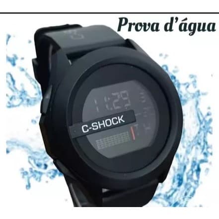 Relógio Masculino Esportivo  Shock – Resistente à Água | Digital + Analógico | LED | Cronômetro | Alarme