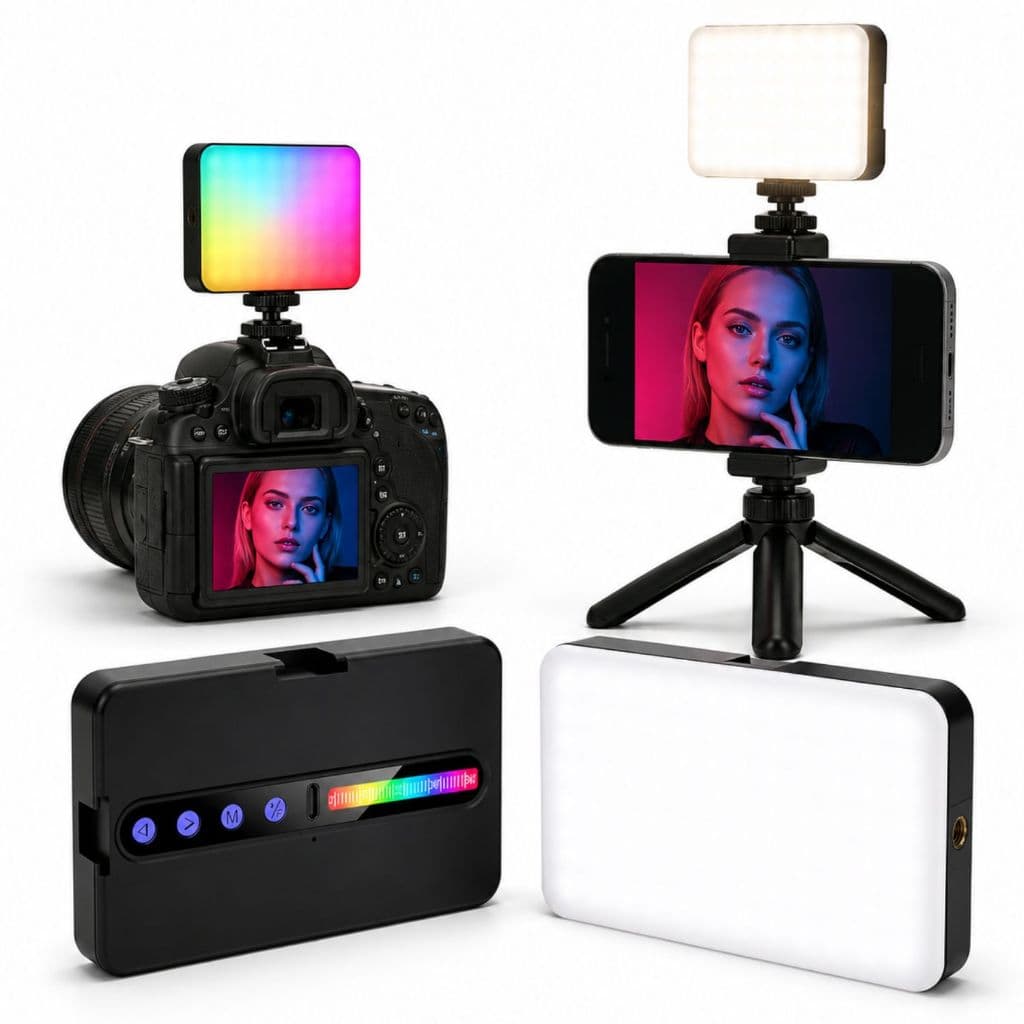 Luz De Preenchimento RGB Fotografia Vídeo Colorido Live Retangular Live Portátil Profissional LED