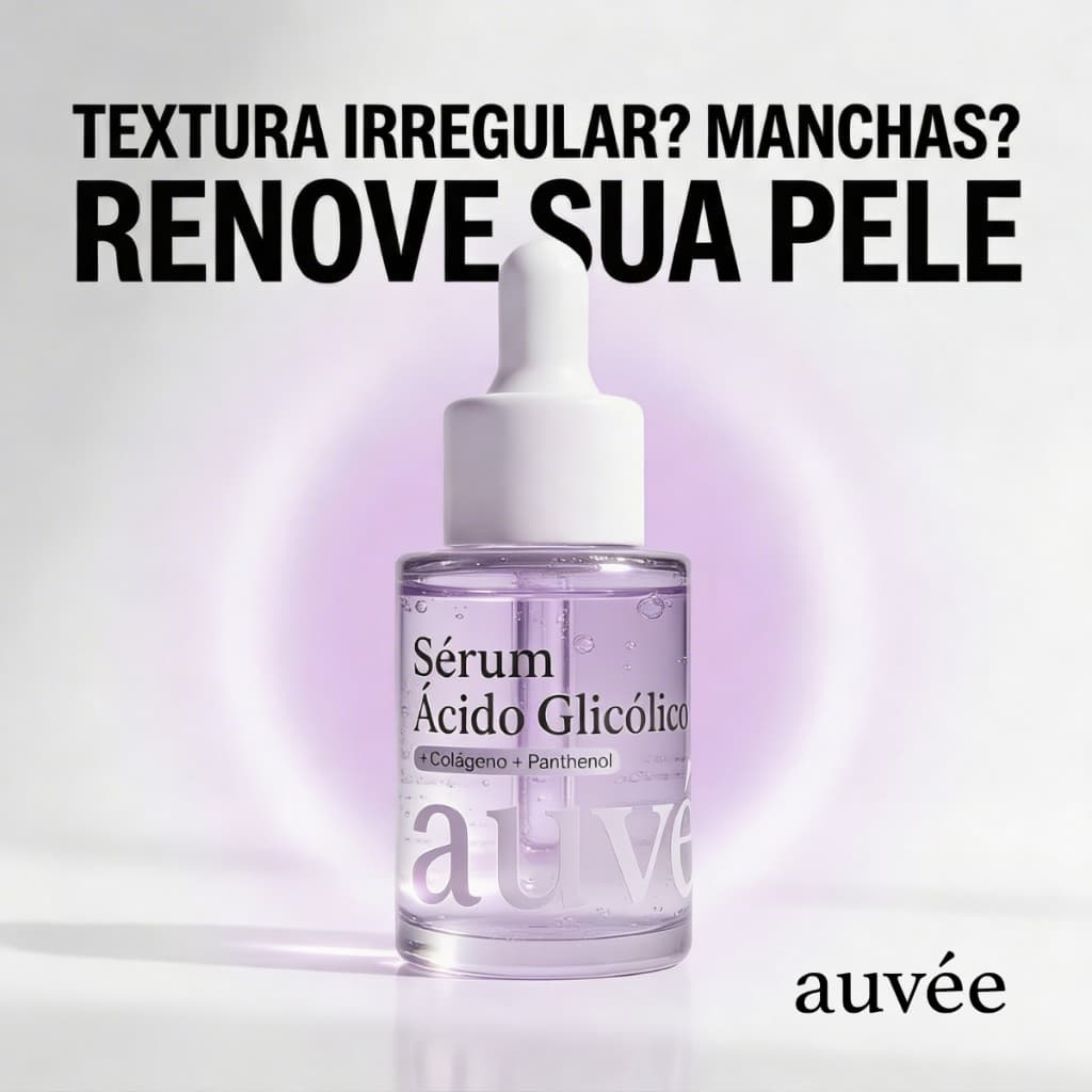 Renovação Celular Ácido Glicólico 5% Clareador e Renovador Sérum Facial - Auvée 30ml